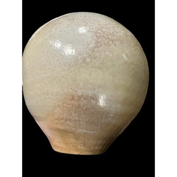 Signed Studio Pottery Bud Vase-Crackle Celadon Drip Glaze Stoneware-Modern-Boho - Picture 6 of 8